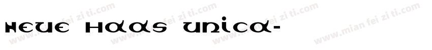 Neue Haas Unica字体转换